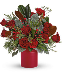 Red | Roses | Wild & Wonderful Christmas Bouquet | Same Day Flower Delivery by Teleflora