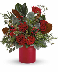 Red | Roses | Wild & Wonderful Christmas Bouquet | Same Day Flower Delivery by Teleflora