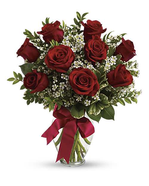 Red | Thoughts Of You Bouquet With Red Roses | Same Day Flower Delivery by Teleflora