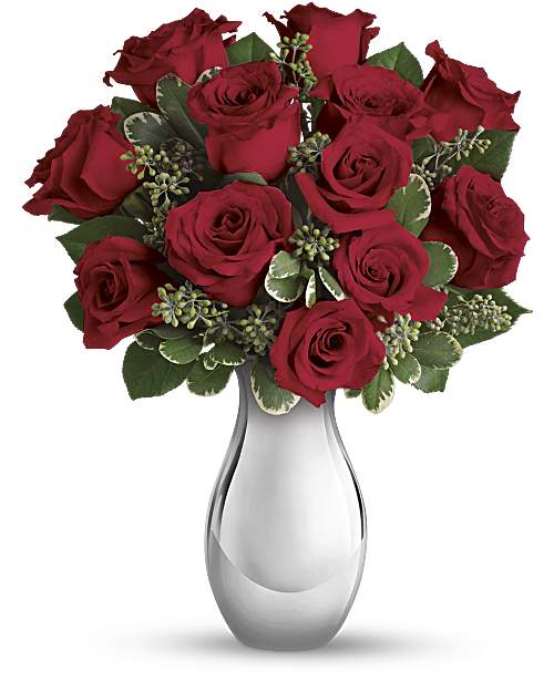 Red | True Romance Bouquet With Red Roses | Same Day Flower Delivery by Teleflora