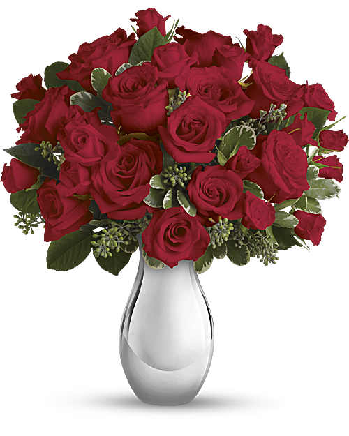 Red | True Romance Bouquet With Red Roses | Same Day Flower Delivery by Teleflora