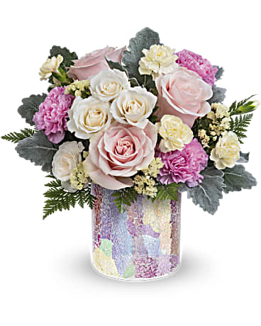 Rosy Quartz Bouquet | Roses | Same Day Flower Delivery | Multi-Colored | Teleflora