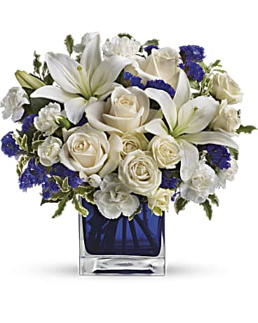 Sapphire Skies Bouquet | Mixed Bouquets | Same Day Flower Delivery | Multi-Colored | Teleflora