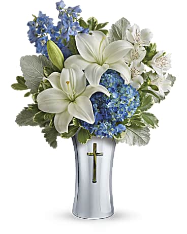 Skies Of Remembrance Bouquet | Mixed Bouquets | Same Day Flower Delivery | Multi-Colored | Teleflora