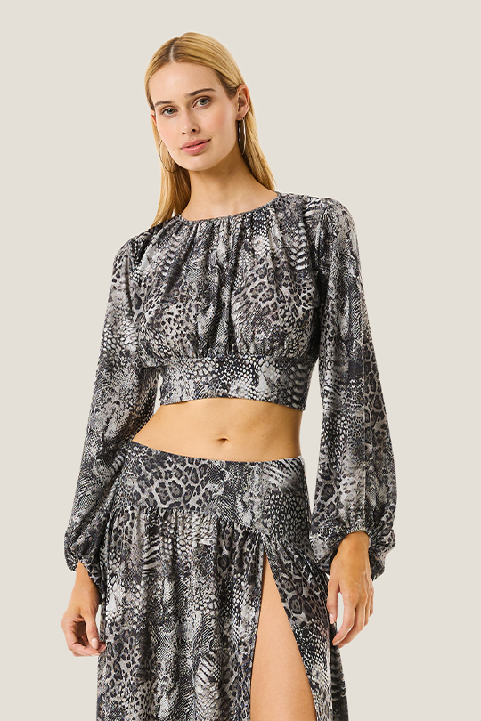 TOP CROP ANIMALIER RESORT