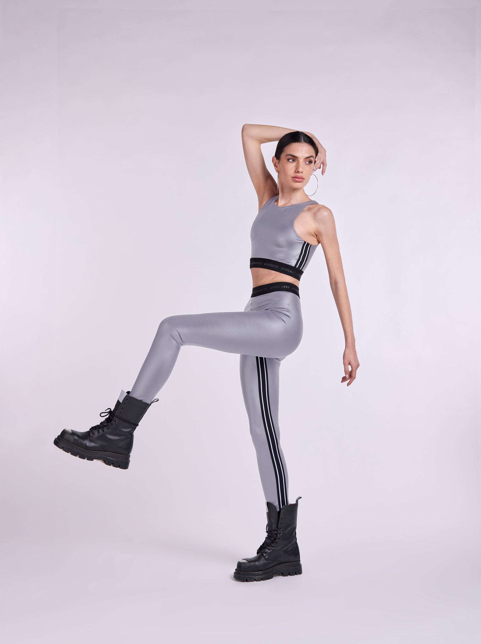 Top Lycra with bands and elastic logo