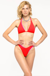 Triangle bikini and slip SILKY COLOURFUL