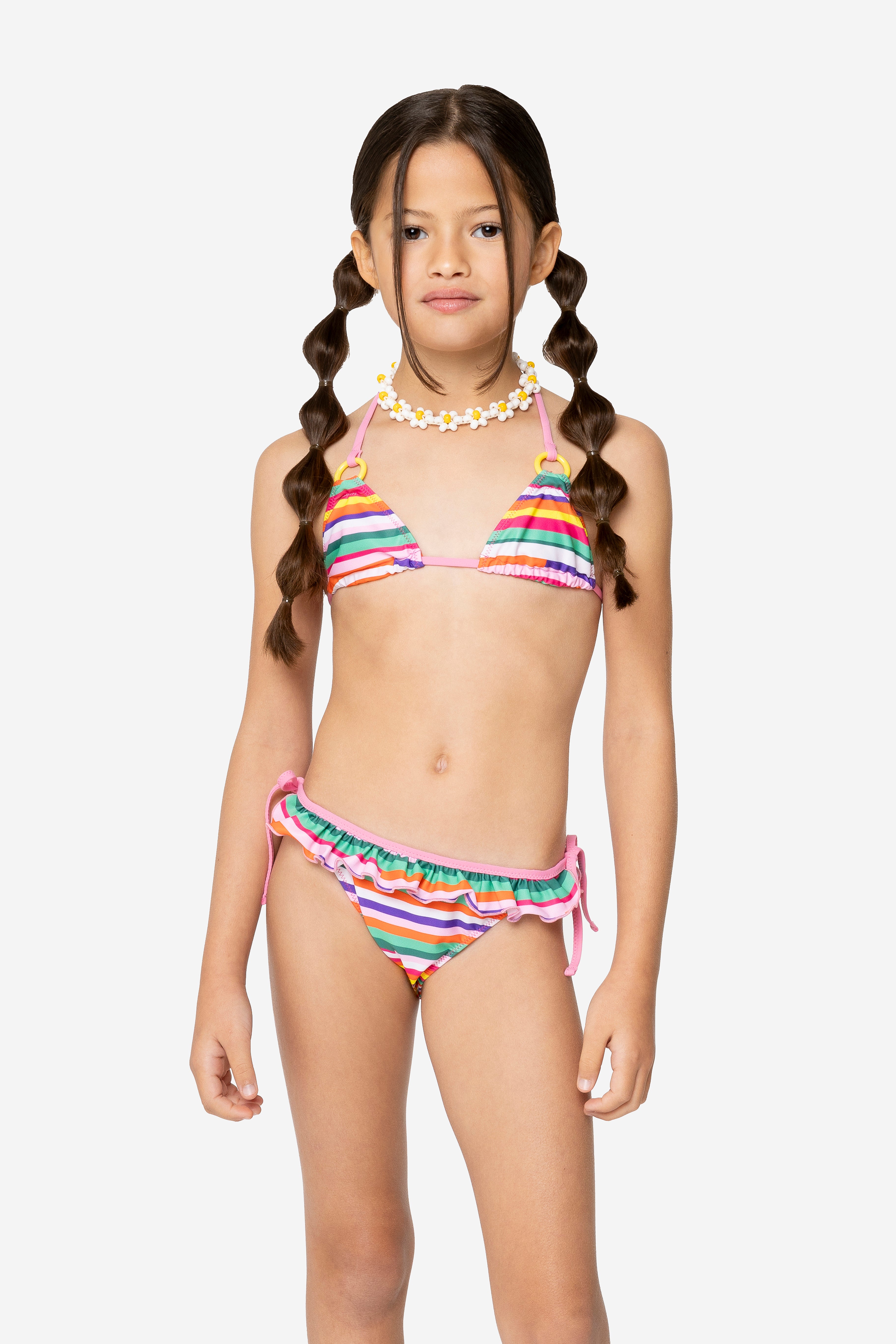 Triangle Bikini Top and Slip Girl STRIPES LATINO