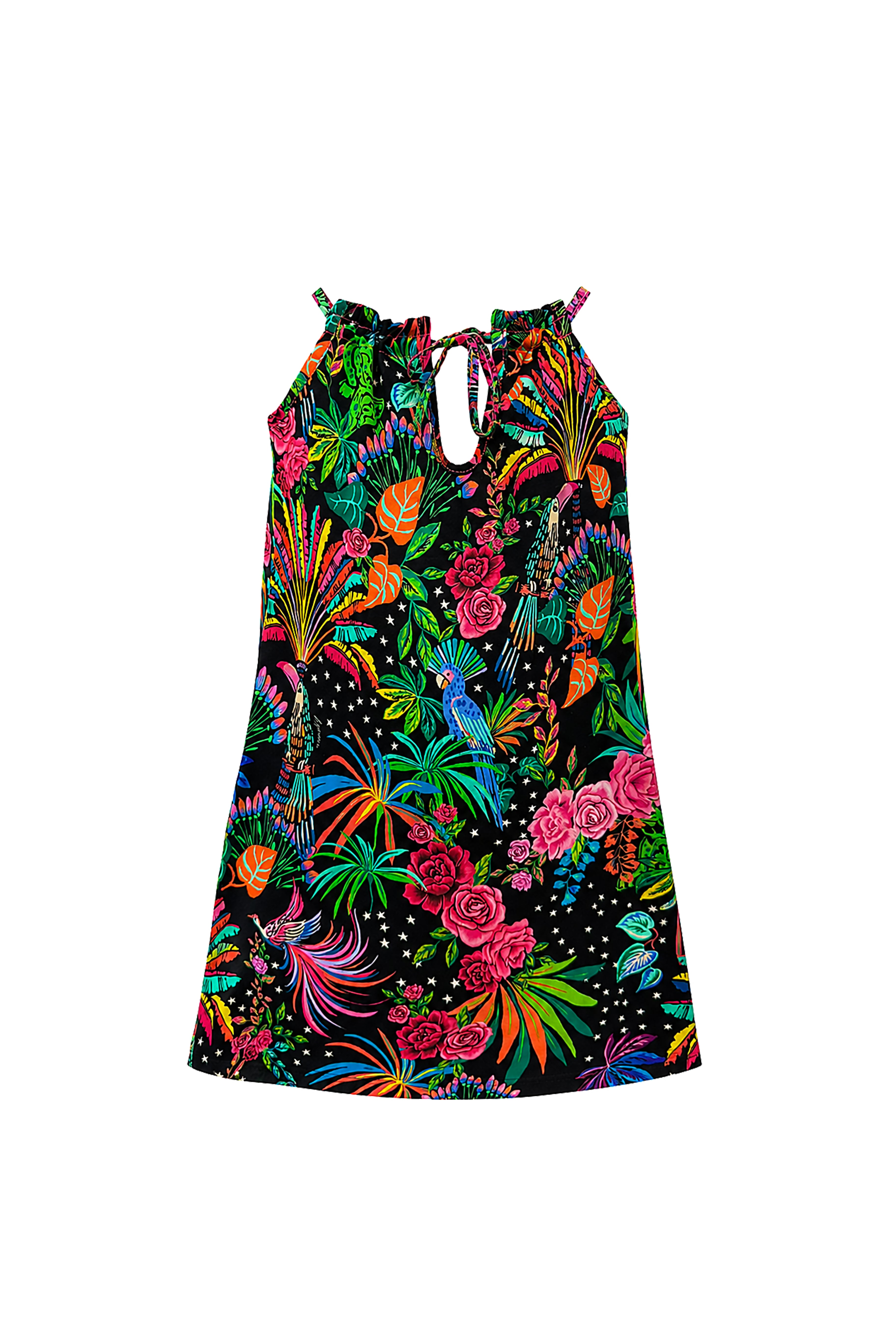VESTITO CORTO ALLACCIO COLLO