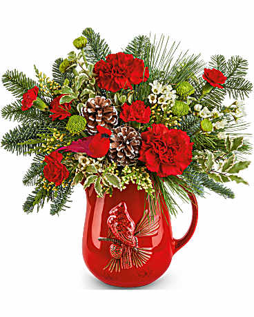 White | Carnations | Festive Flight Bouquet | Same Day Flower Delivery by Teleflora