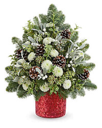 White | Chrysanthemums | Winter Whisper Tree | Same Day Flower Delivery by Teleflora