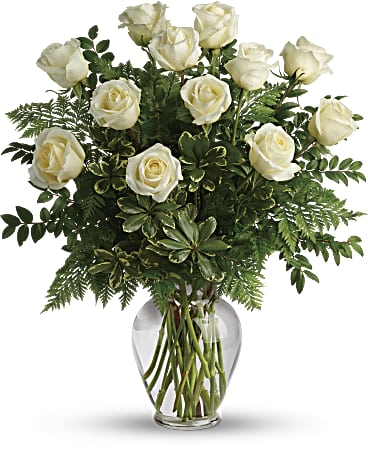 White | Joy Of Roses Bouquet | Same Day Flower Delivery by Teleflora