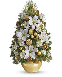 White | Lilies | Celebration Tree Bouquet | Same Day Flower Delivery by Teleflora