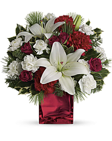 White | Mixed Bouquets | Caroling In The Snow | Same Day Flower Delivery by Teleflora
