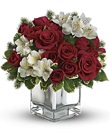 White | Mixed Bouquets | Christmas Blush Bouquet | Same Day Flower Delivery by Teleflora