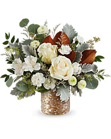 White | Mixed Bouquets | Golden Mod Bouquet | Same Day Flower Delivery by Teleflora