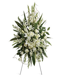 White | Mixed Bouquets | Heartfelt Sympathy Spray | Same Day Flower Delivery by Teleflora