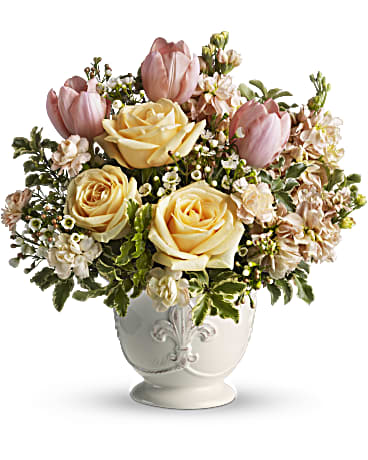 White | Mixed Bouquets | Peaches And Dreams Bouquet | Same Day Flower Delivery by Teleflora