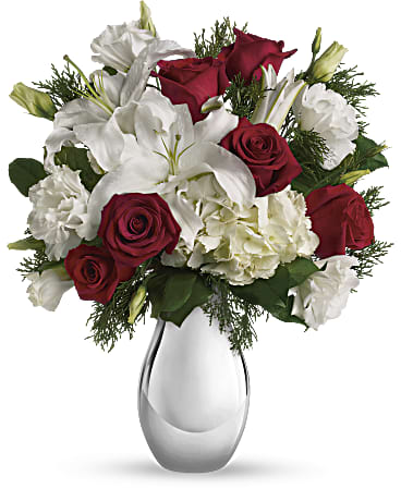 White | Mixed Bouquets | Silver Noel Bouquet | Same Day Flower Delivery by Teleflora