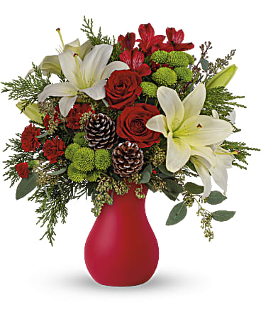White | Mixed Bouquets | Yuletide Greetings Bouquet | Same Day Flower Delivery by Teleflora