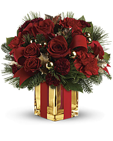 White | Roses | All Wrapped Up Bouquet | Same Day Flower Delivery by Teleflora