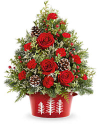 White | Roses | Holiday Traditions Tree | Same Day Flower Delivery by Teleflora