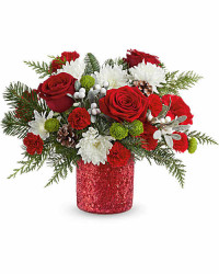 White | Carnations | Christmas Magic Bouquet | Same Day Flower Delivery by Teleflora