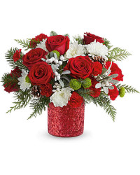White | Carnations | Christmas Magic Bouquet | Same Day Flower Delivery by Teleflora