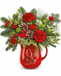 White | Carnations | Festive Flight Bouquet | Same Day Flower Delivery by Teleflora