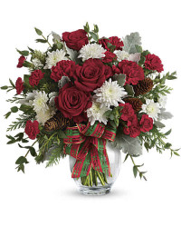 White | Carnations | Holiday Shine Bouquet | Same Day Flower Delivery by Teleflora