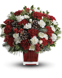 White | Carnations | Make Merry Bouquet | Same Day Flower Delivery by Teleflora