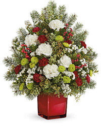 White | Carnations | Radiant Winter Tree Bouquet | Same Day Flower Delivery by Teleflora