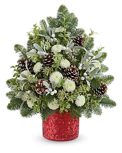 White | Chrysanthemums | Winter Whisper Tree | Same Day Flower Delivery by Teleflora