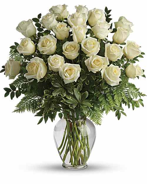 White | Joy Of Roses Bouquet | Same Day Flower Delivery by Teleflora