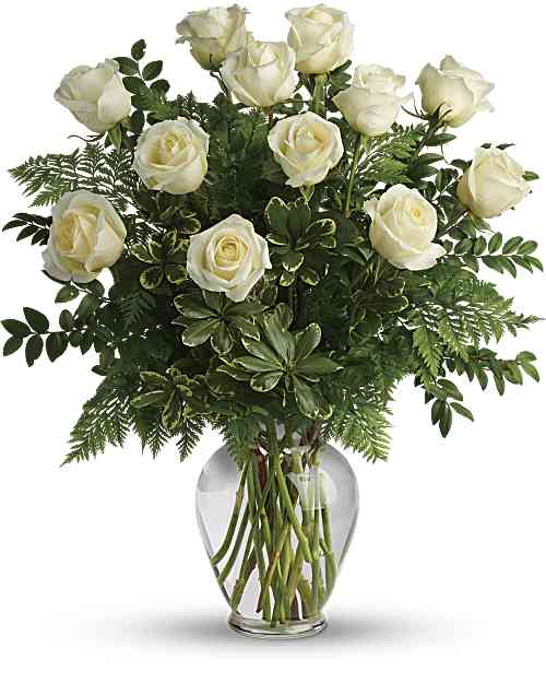 White | Joy Of Roses Bouquet | Same Day Flower Delivery by Teleflora