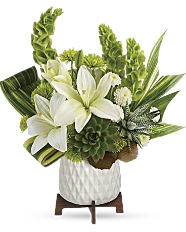 White | Lilies | Artistic Angles Bouquet | Same Day Flower Delivery by Teleflora