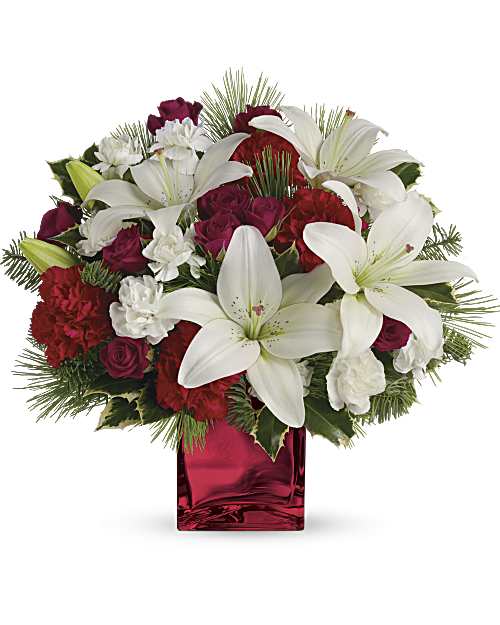 White | Mixed Bouquets | Caroling In The Snow | Same Day Flower Delivery by Teleflora