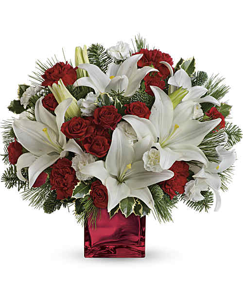 White | Mixed Bouquets | Caroling In The Snow | Same Day Flower Delivery by Teleflora