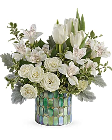 White | Mixed Bouquets | Divine Mosaic Bouquet | Same Day Flower Delivery by Teleflora