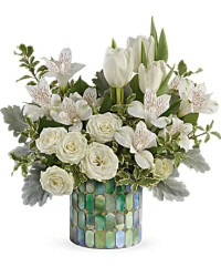 White | Mixed Bouquets | Divine Mosaic Bouquet | Same Day Flower Delivery by Teleflora