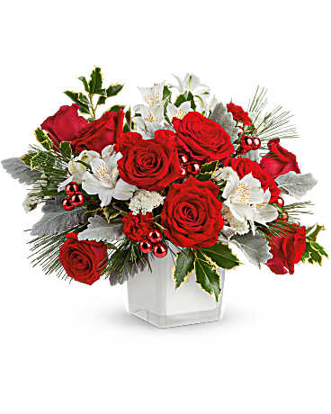 White | Mixed Bouquets | Festive Elegance Bouquet | Same Day Flower Delivery by Teleflora