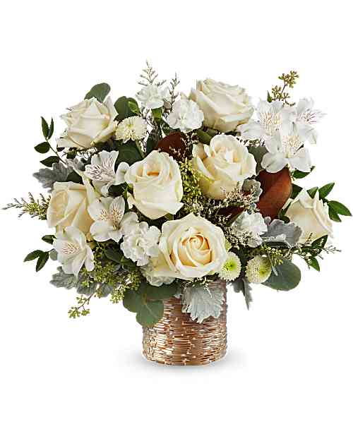 White | Mixed Bouquets | Golden Mod Bouquet | Same Day Flower Delivery by Teleflora