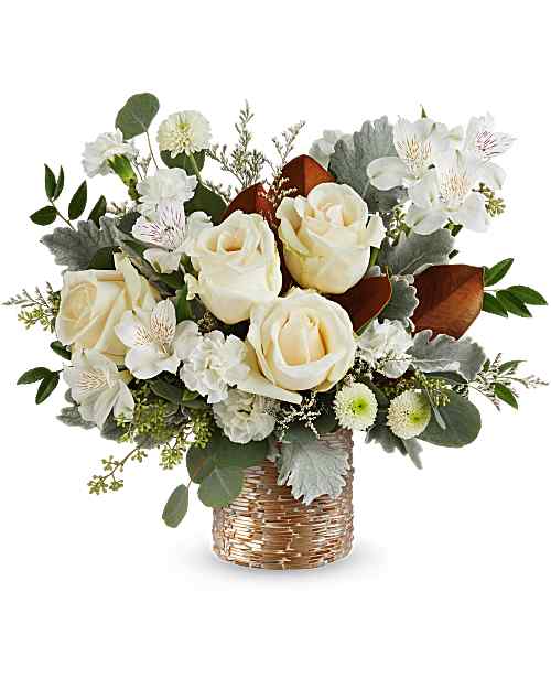 White | Mixed Bouquets | Golden Mod Bouquet | Same Day Flower Delivery by Teleflora