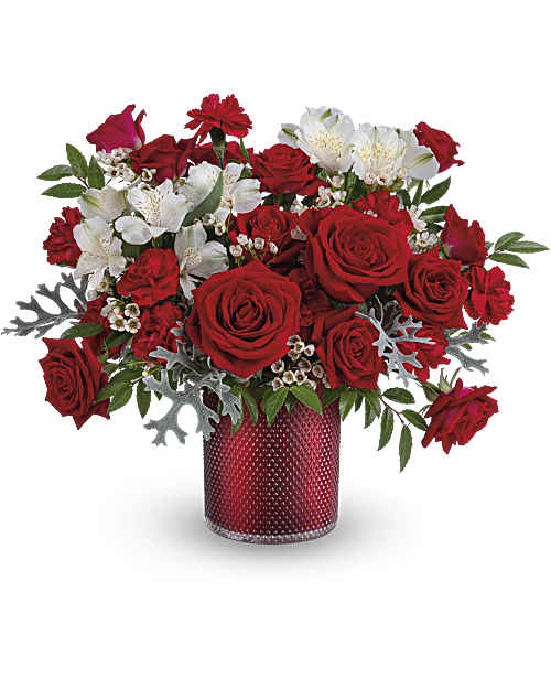 White | Mixed Bouquets | Heart Of Diamonds Bouquet | Same Day Flower Delivery by Teleflora