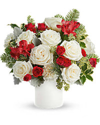 White | Mixed Bouquets | Holiday Joy Bouquet | Same Day Flower Delivery by Teleflora