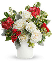 White | Mixed Bouquets | Holiday Joy Bouquet | Same Day Flower Delivery by Teleflora