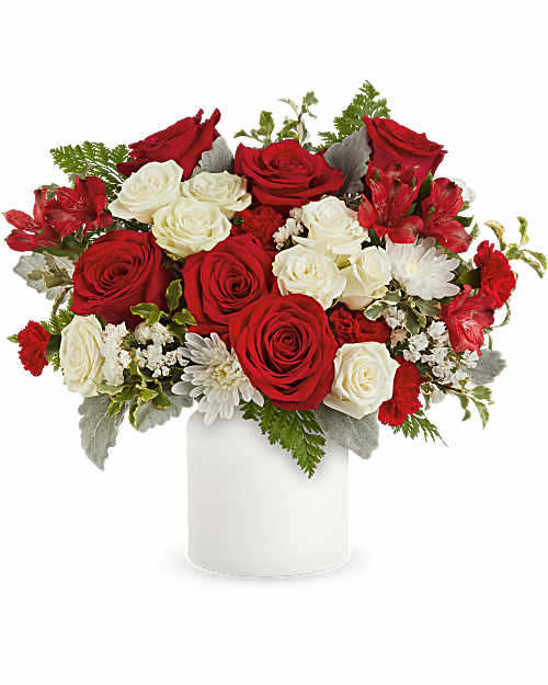 White | Mixed Bouquets | Lush Love Bouquet | Same Day Flower Delivery by Teleflora