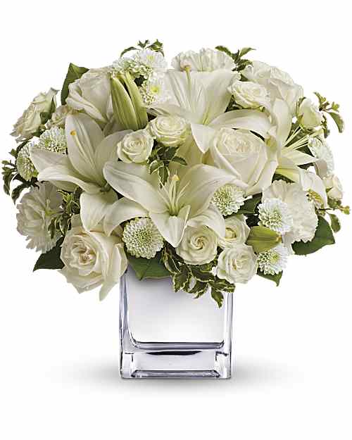 White | Mixed Bouquets | Peace & Joy Bouquet | Same Day Flower Delivery by Teleflora