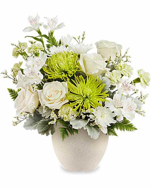 White | Mixed Bouquets | Peaceful Petals Bouquet | Same Day Flower Delivery by Teleflora