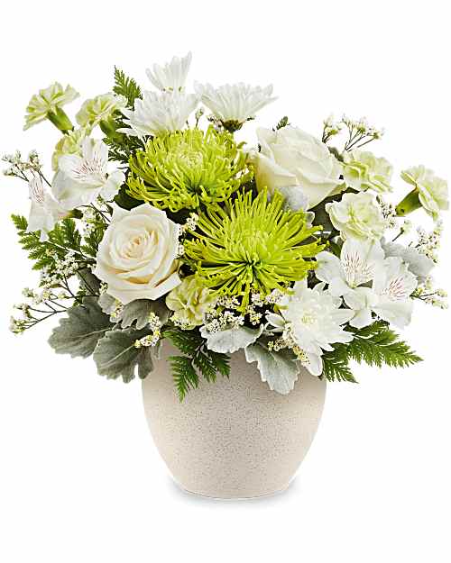 White | Mixed Bouquets | Peaceful Petals Bouquet | Same Day Flower Delivery by Teleflora